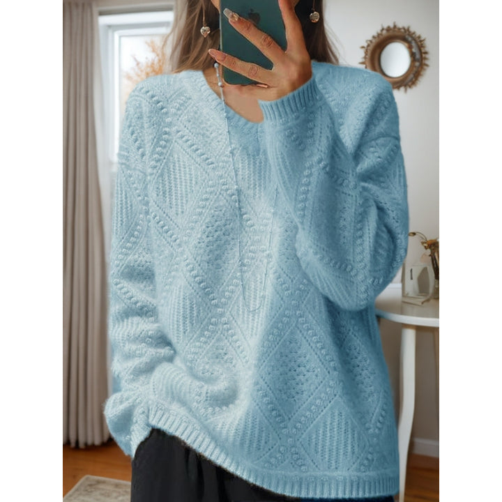 Knit sweater for women with a structured treatment and a soft texture Lune London