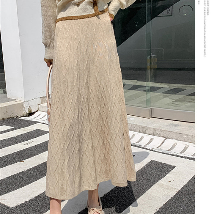 Jupe maxi femme avec motif en diamant texturé Chic & Stil