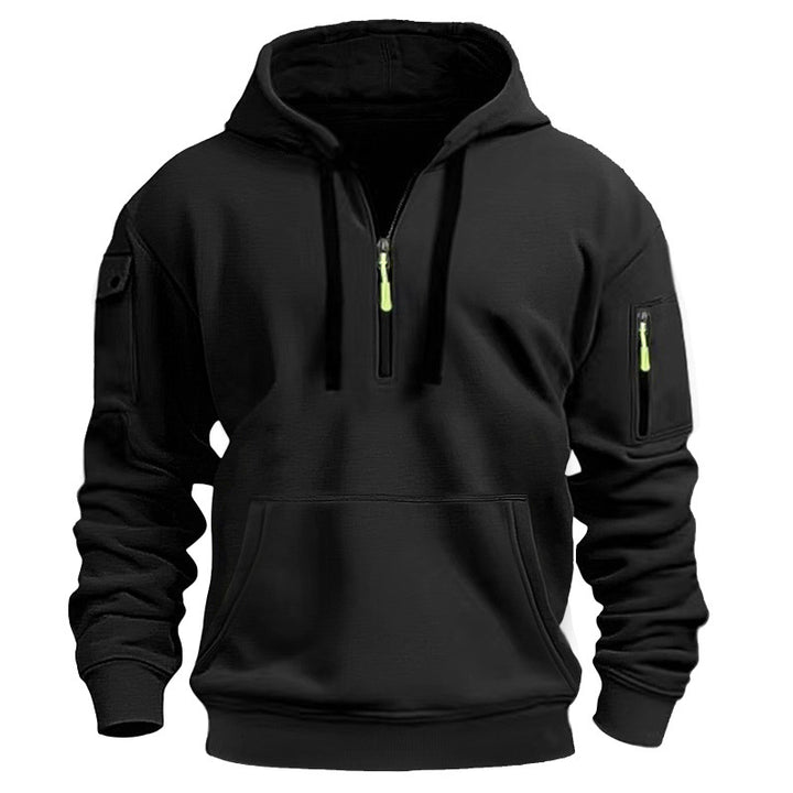 Men's hoodie with practical zipper and side pockets Chic and style