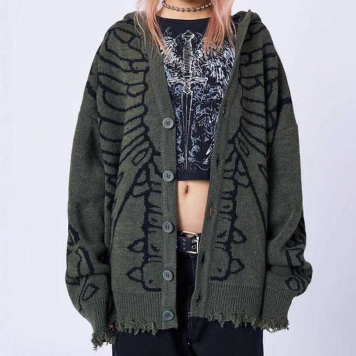Ladies Large hoodie with striking graphic cape and unconventional cut Lune London