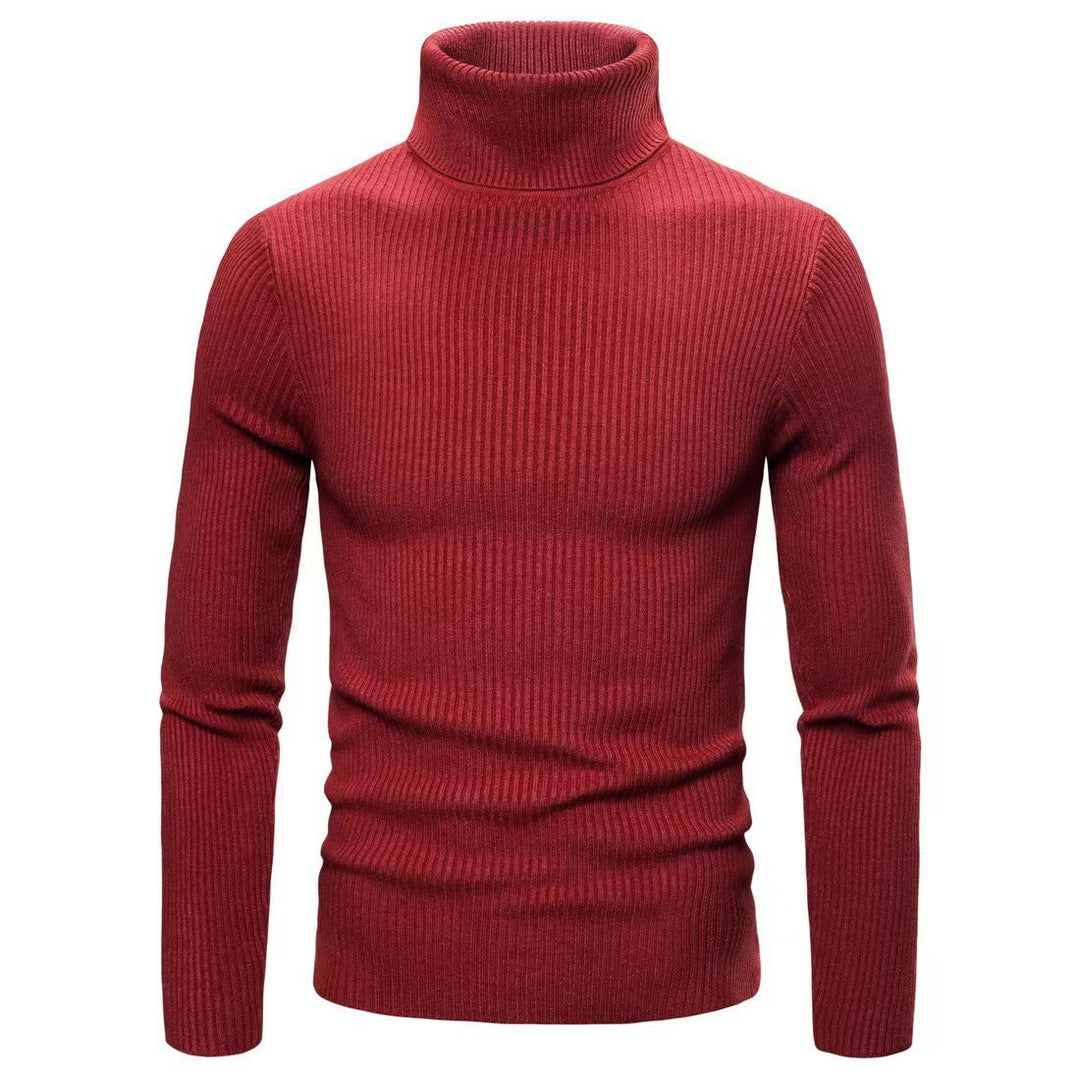 Men's ribbed turtleneck sweater in premium quality Lune London