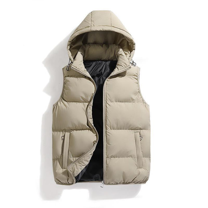 Ladies insulated thermal quilted vest with hood Lune London