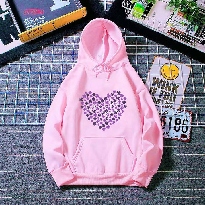 Women's hoodie with floral heart design Chic & Stil