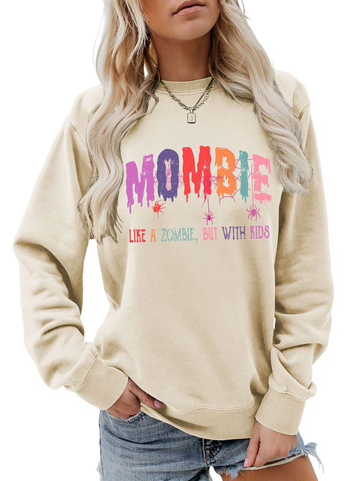 Sweat-shirt pour dames avec motif zombie créatif Chic & Stil