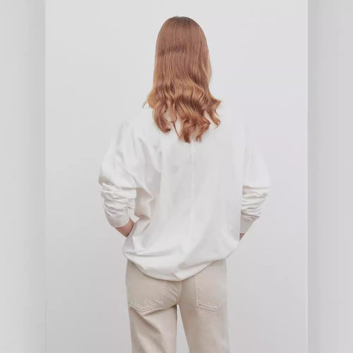 Pull décontracté à col rond pour femmes avec des manches surdimensionnées Chic & Stil