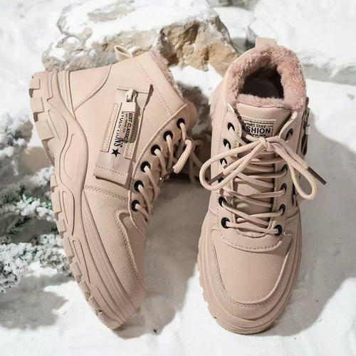 Women's padded high-top sneakers with non-slip sole and stylish design Lune London