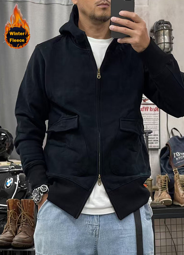 Warm fleece jacket for men with practical pockets and modern cut Lune London