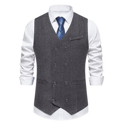 Elegant vest for men in herringbone pattern Lune London
