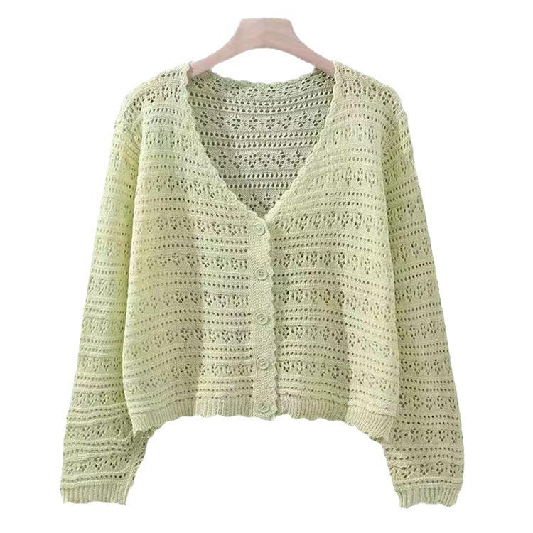Ladies' vest with an airy crochet look and an adorable V neck Lune London