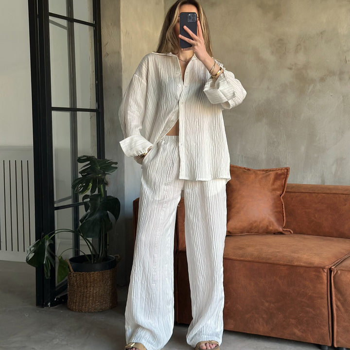 Lune London Women's Casual Shirt and Pant Set