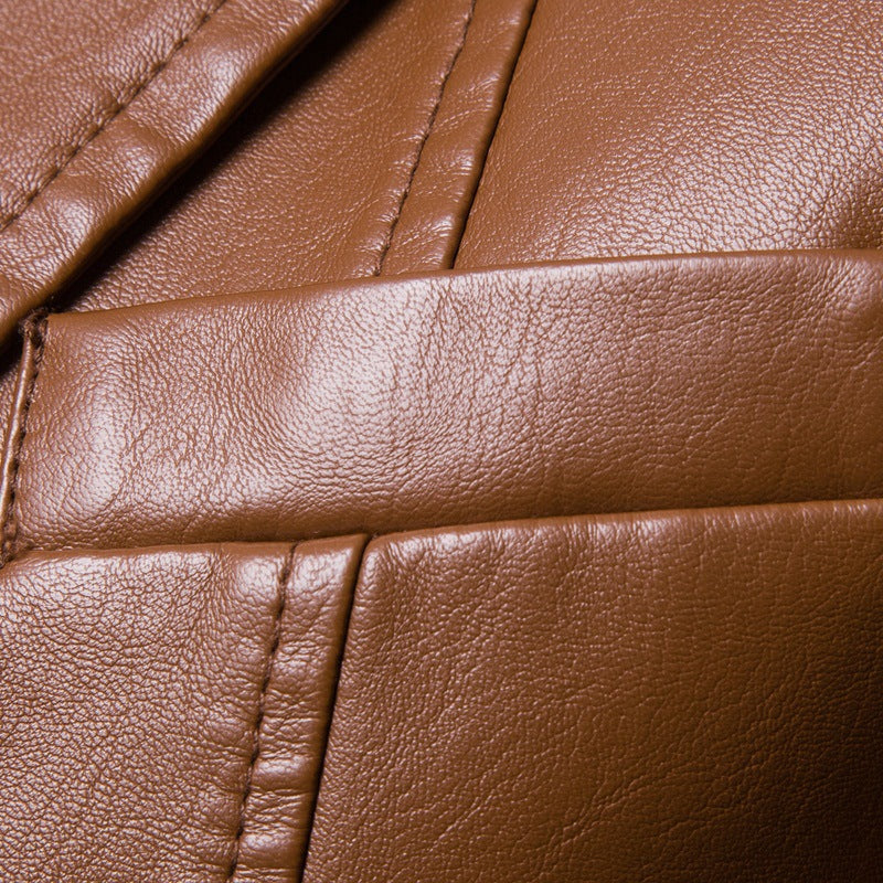 Elegant men's jacket in synthetic leather with modern cut Lune London
