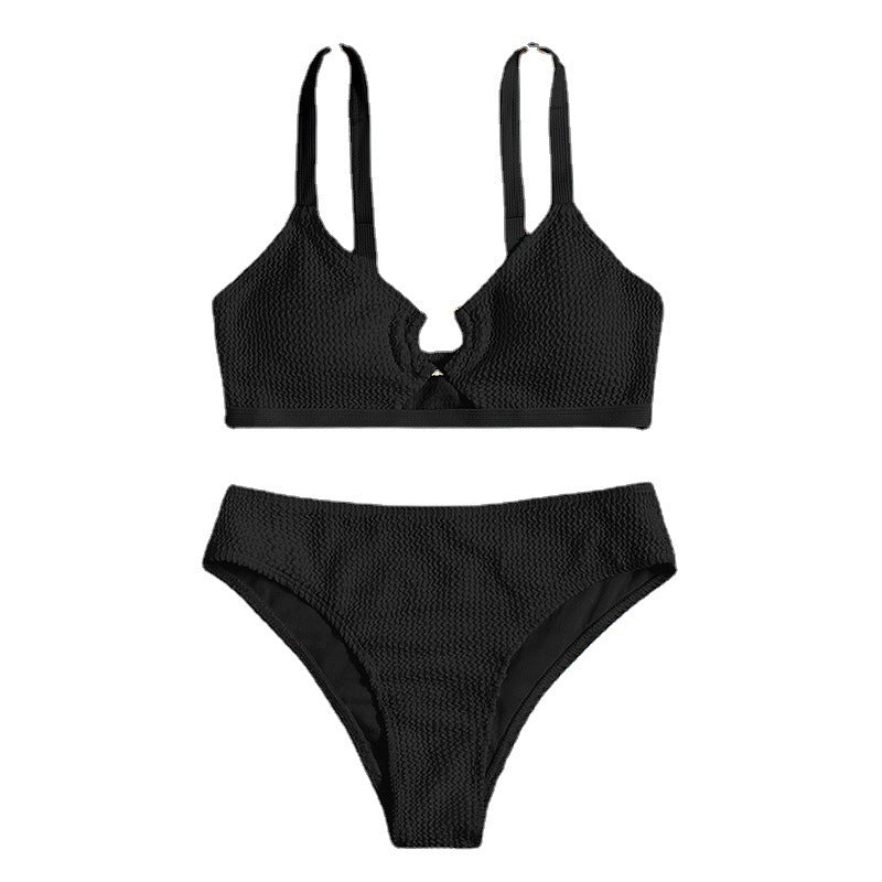 Ladies bikini set cut-out textured Lune London