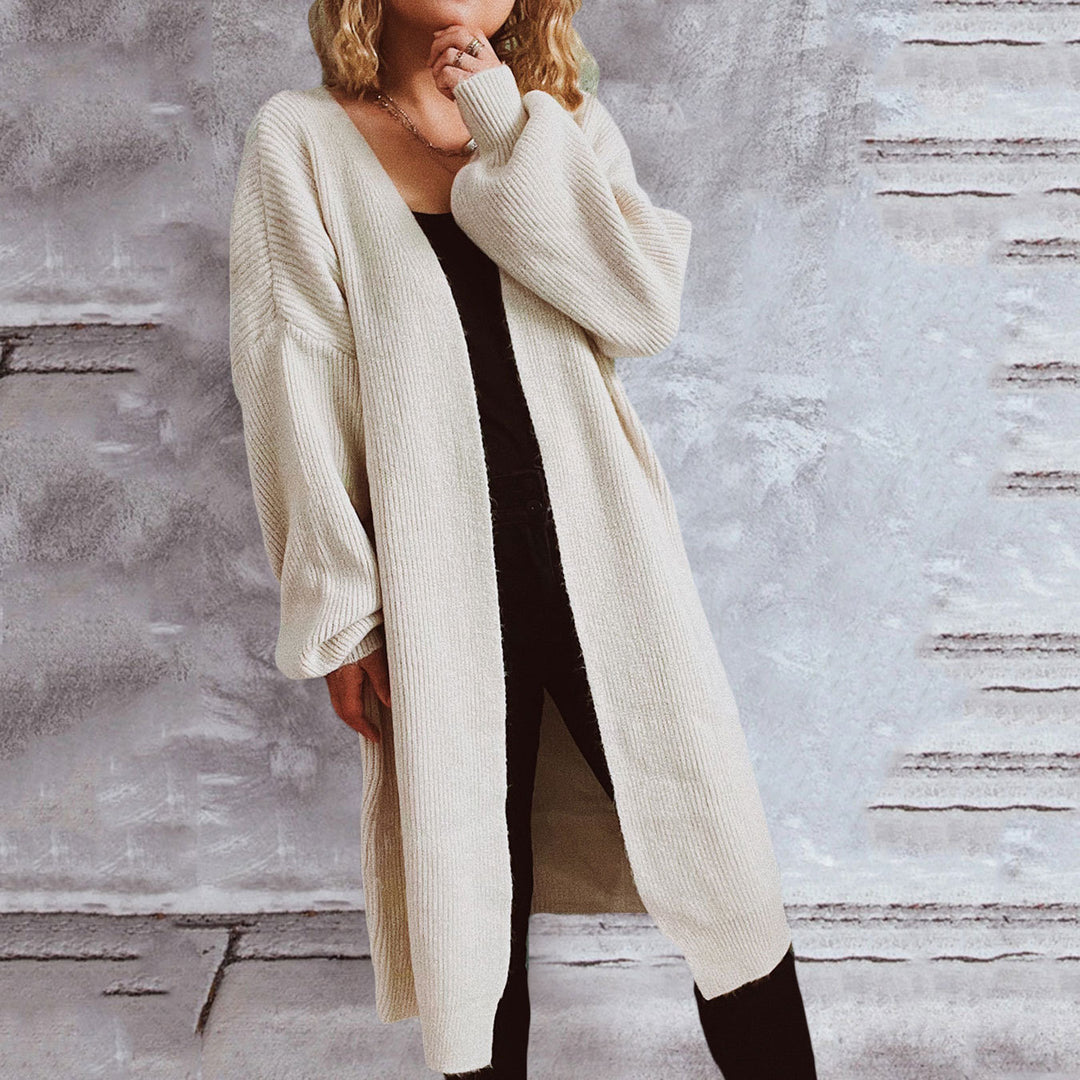 Cardigan oversized femme avec décolleté en V profond et coupe décontractée Chic & Stil