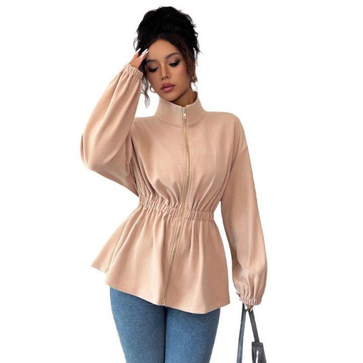 Ladies modern zip hoodie with chic and style