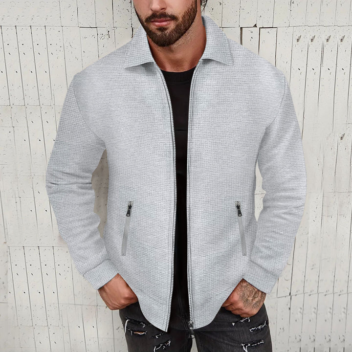 Trendy jacket for men with textured design and side zip pockets Lune London