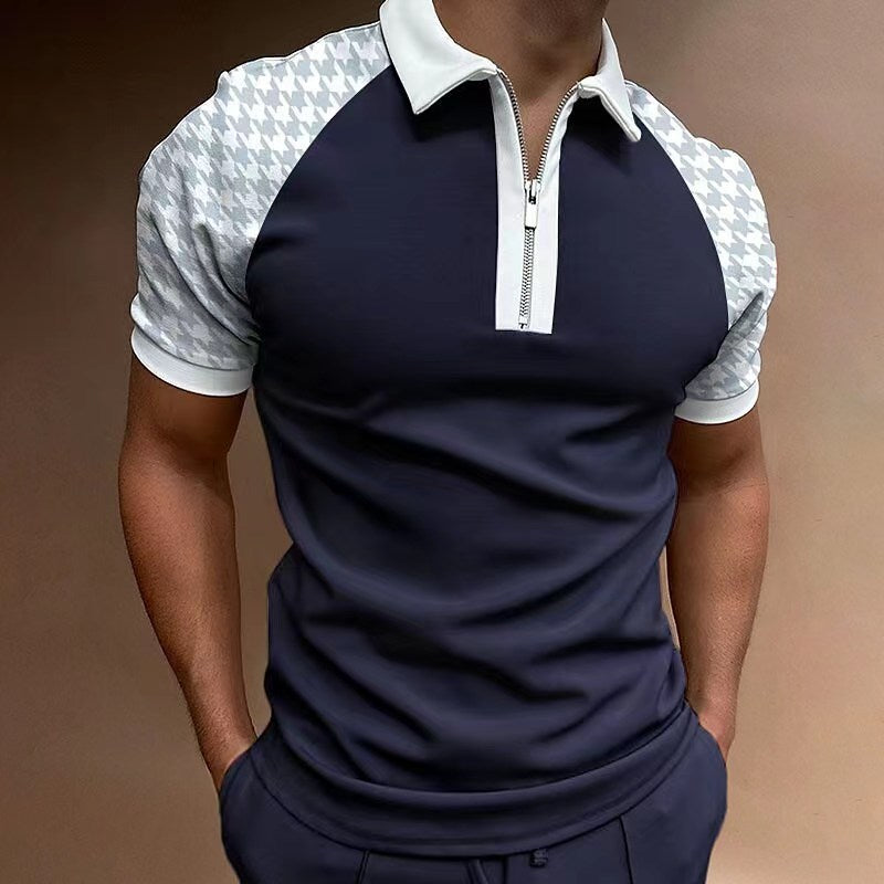 Men's Performance Polo Stylish Half-Zip Lune London