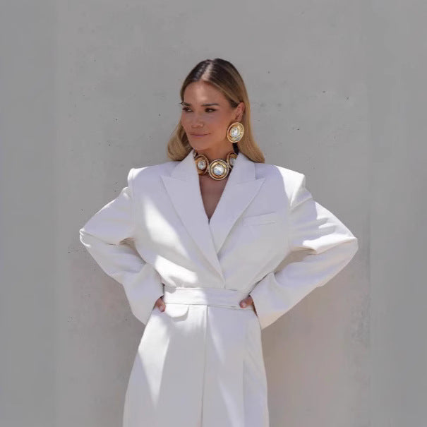 Lune London oversized women's jacket with waist belt