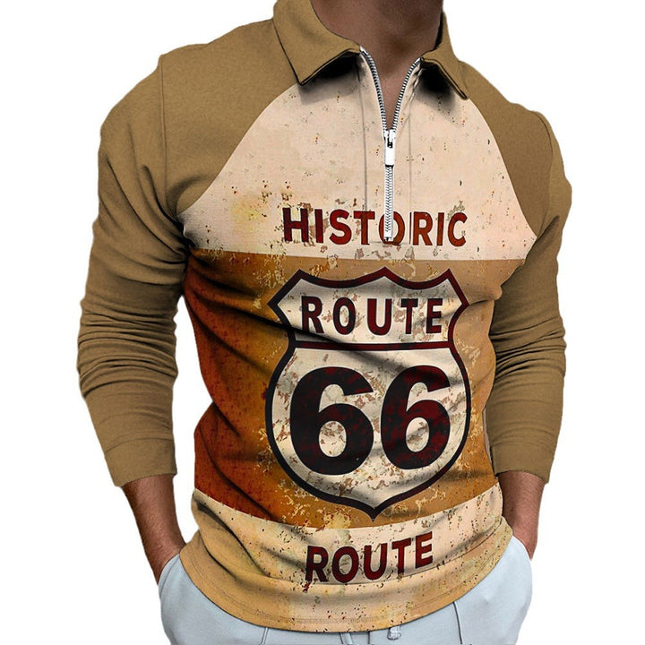 Shirt for men with mock collar and retro design Lune London