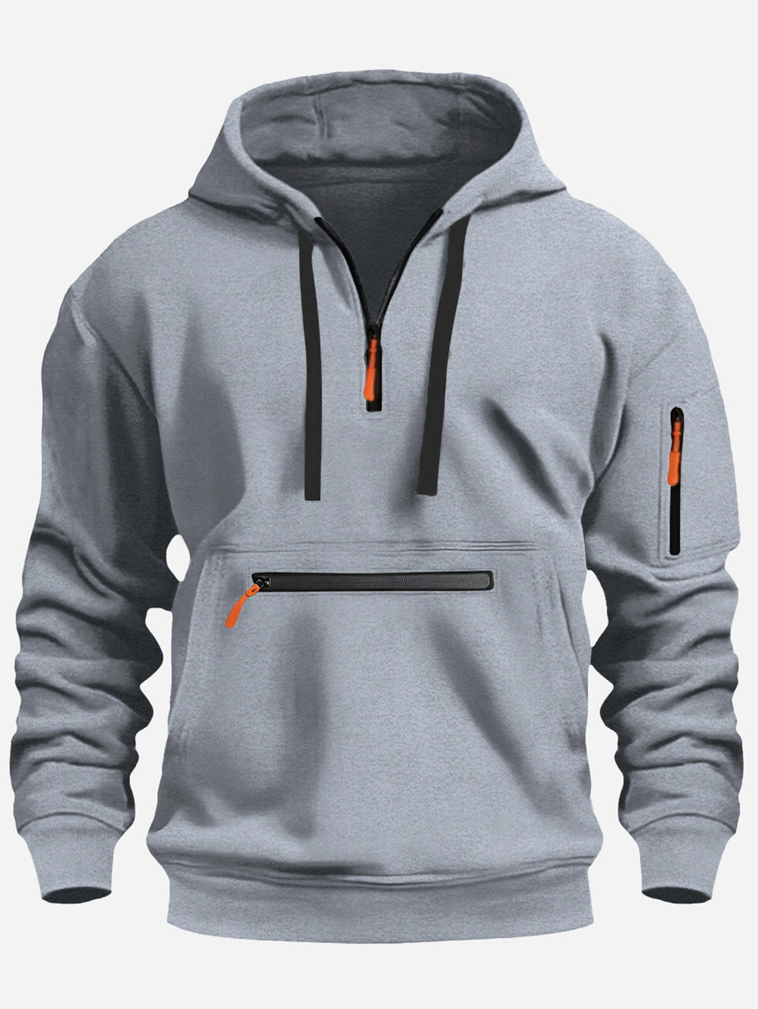 Trendy men's hoodie with practical zip pockets Lune London