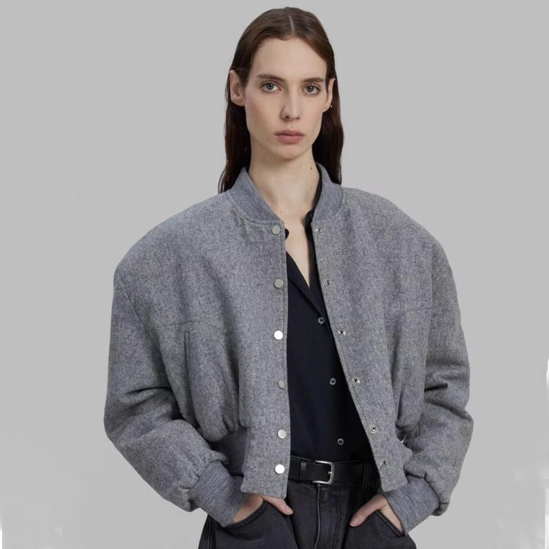 Veste surdimensionnée à la mode pour femmes en mélange de laine Chic & Stil
