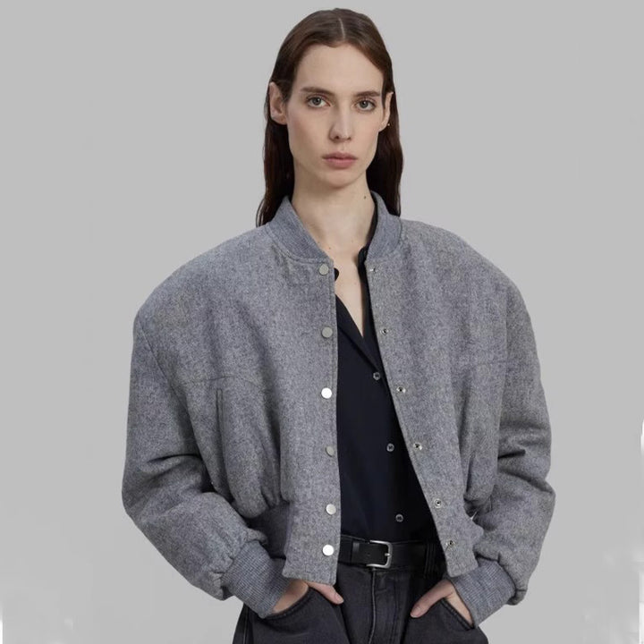 Veste surdimensionnée à la mode pour femmes en mélange de laine Chic & Stil