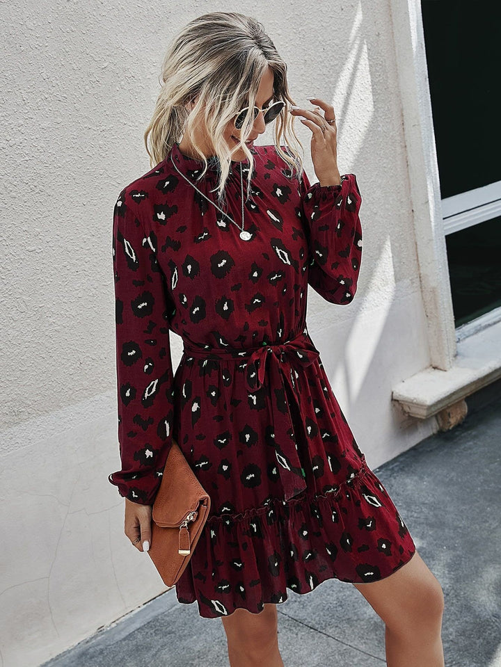 Chic Floral Ruffled Mini Dress for Women