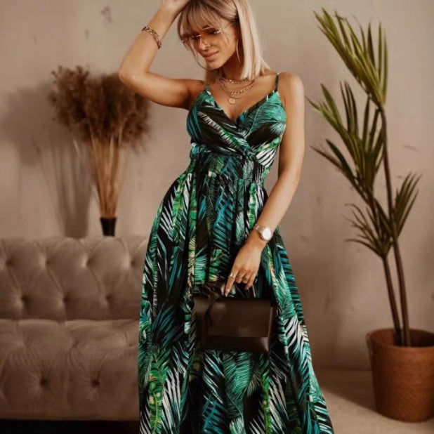 Lune London Women's Tropical Print Maxi Dress