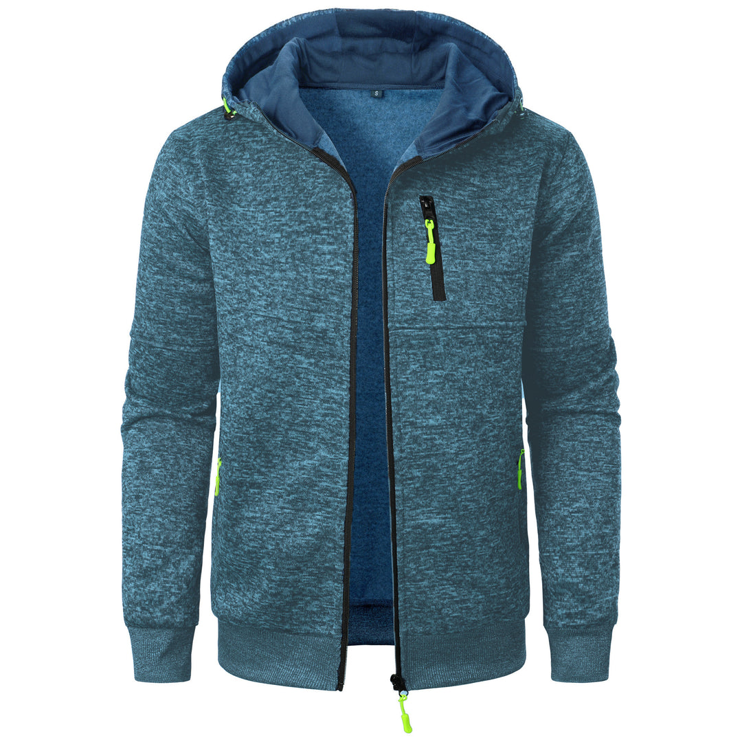 Sporty hooded jacket for men with an innovative structural design and practical pockets Lune London