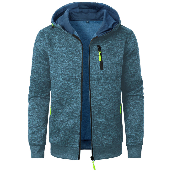 Sporty hooded jacket for men with an innovative structural design and practical pockets Lune London