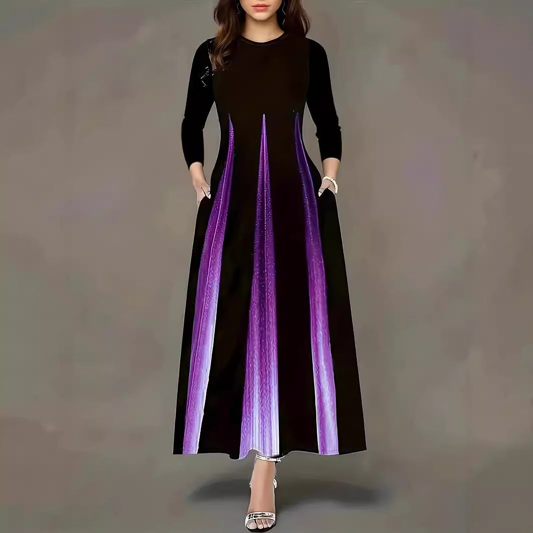 Maxi dress for women with side inserts and practical pockets Lune London