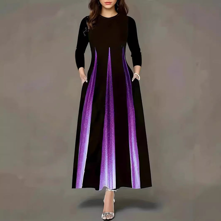 Maxi dress for women with side inserts and practical pockets Lune London