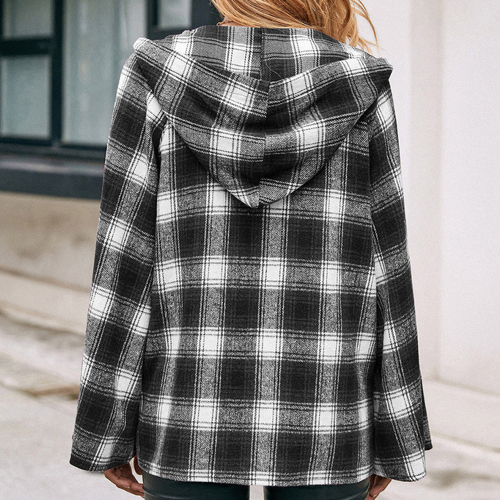 Ladies Carre Overshirt jacket in a casual style with hood and wide sleeves Lune London