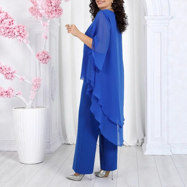 Tunique élégante pour femmes avec superposition transparente et pantalons élégants Chic & Stil