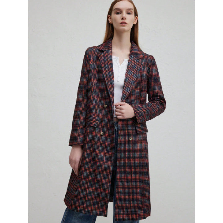 Blazer for women with plaid pattern and chic cut Lune London