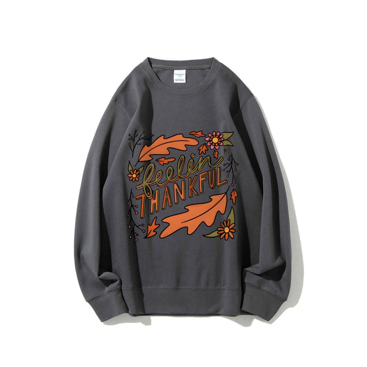 Sweat-shirt femme avec motif automnal coloré et lettrage inspirant Chic & Stil