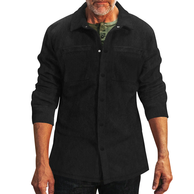 Corduroy shirt for men with practical chest pockets and elegant cut Lune London