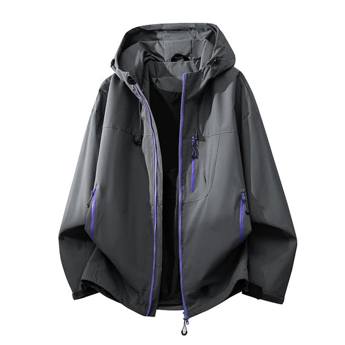 Technical outdoor jacket for women with multifunctional pockets and adjustable hood system Lune London
