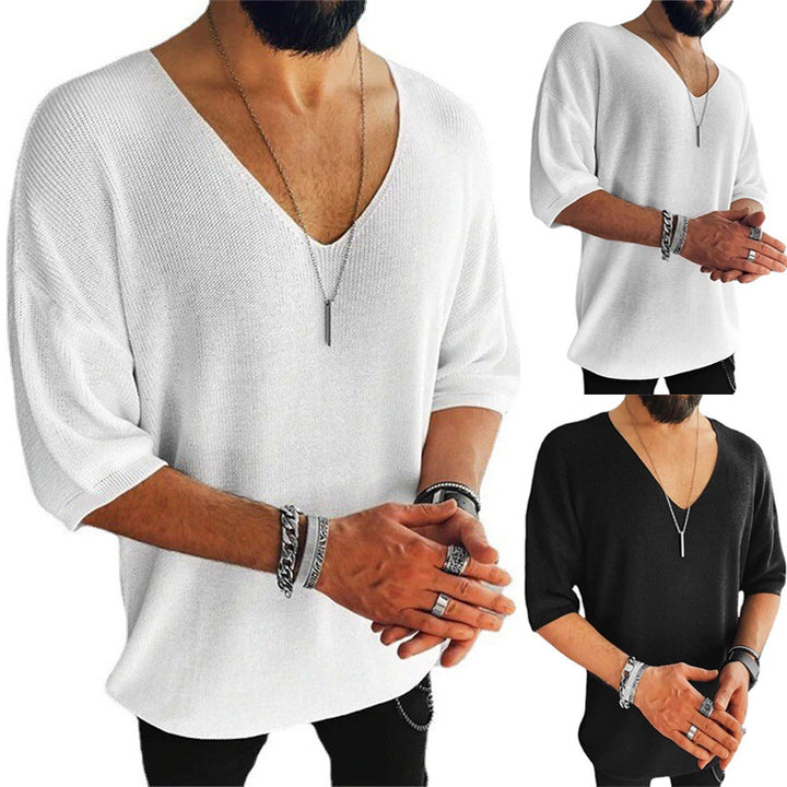 Men's plus size V-neck sweater Lune London