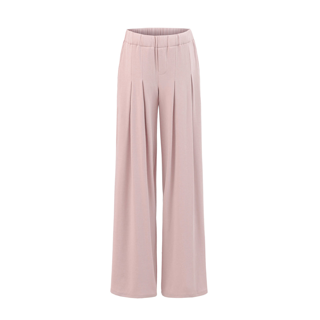 Lune London Wide Casual Trousers for Women with Pleated Waist