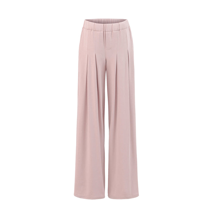 Lune London Wide Casual Trousers for Women with Pleated Waist