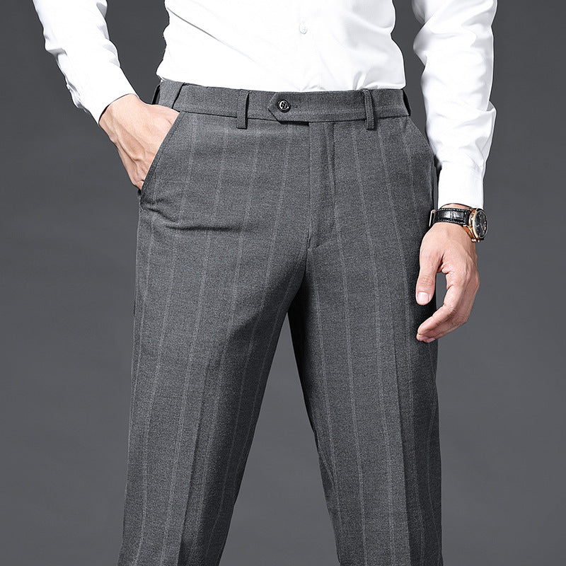 Lune London striped elegant suit pants for men
