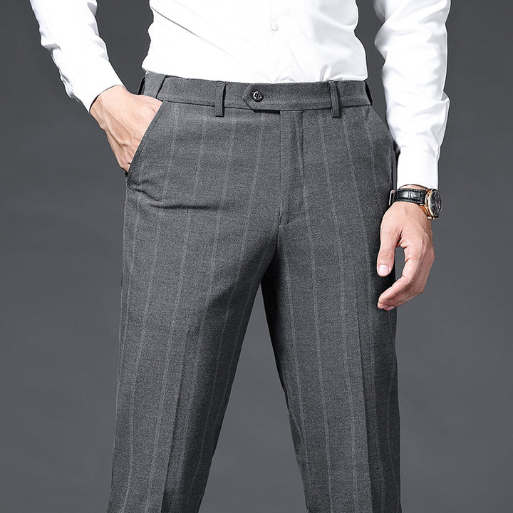 Lune London striped elegant suit pants for men