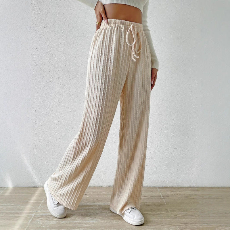 Comfortable casual pants for women in ribbed design Lune London