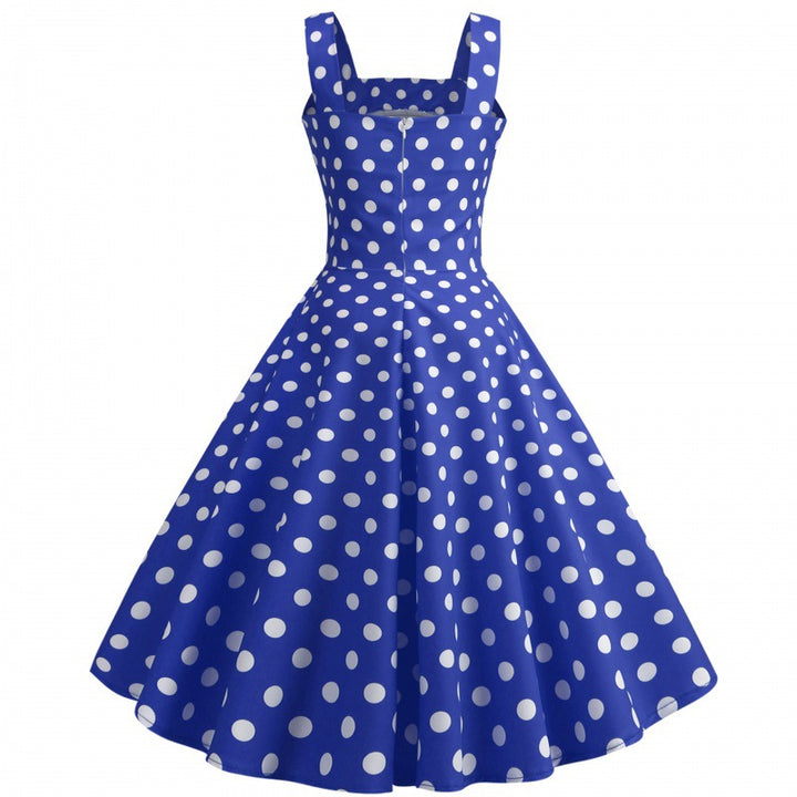 Robe swing pour femmes avec un design de pois ludique Chic & Stil