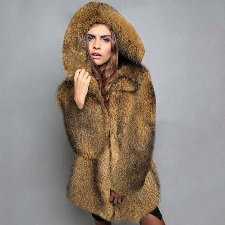 Ladies Luxury Coat in Faux Lune London