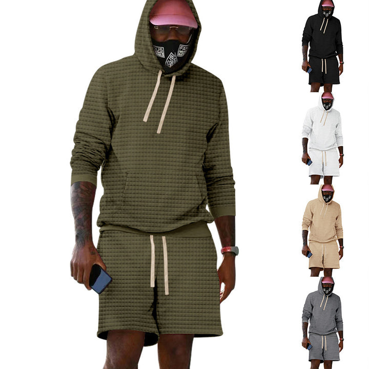 Casual men's set with structured hoodie and shorts Lune London