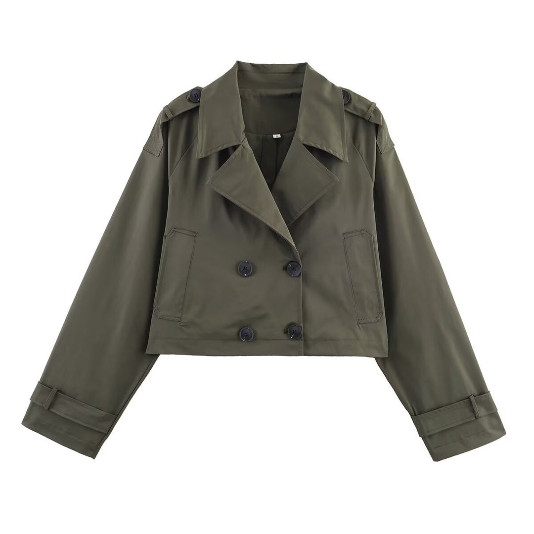 Chic and stylish cropped trench coat for women