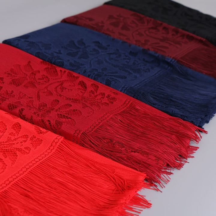 Women's Long Lace Scarf with Fringed Edges Lune London