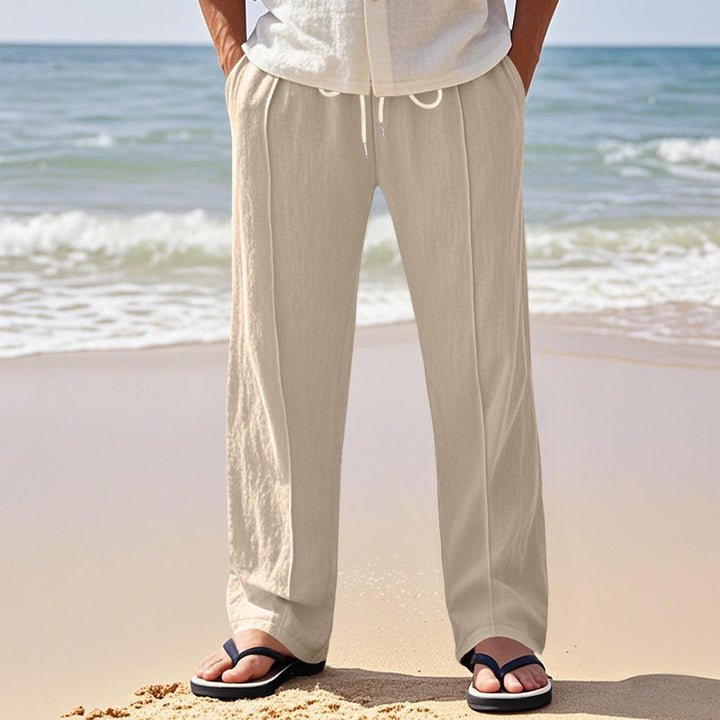 Men's airy beach pants with elastic waistband and practical side pockets Chic and style