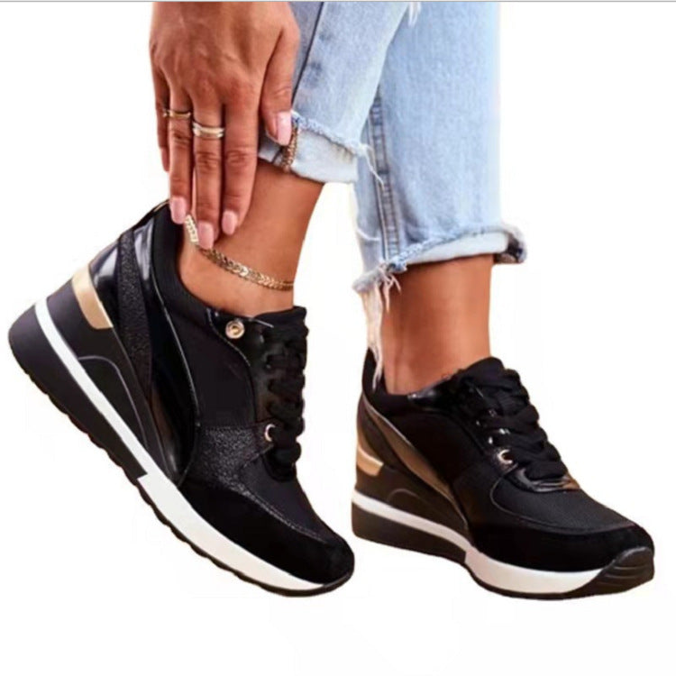 Women's Fashion Sneakers with Elegant Metallic Detail and Sporty Sole Lune London